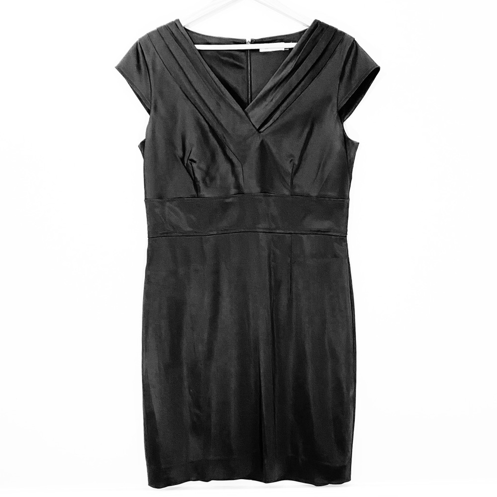 Calvin Klein Black Satin Cocktail Dress